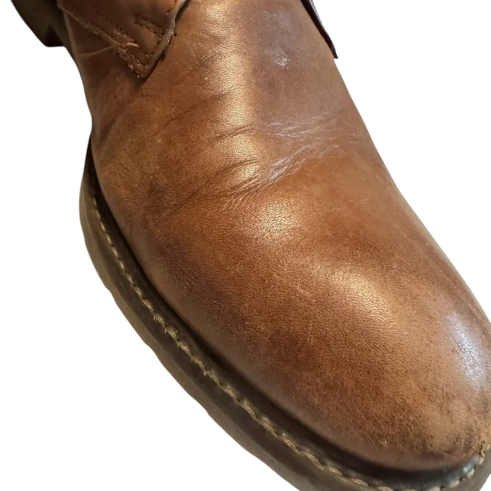 High End Supple Rockport Aged Brown Leather Ankle Boots Men’s 11.5